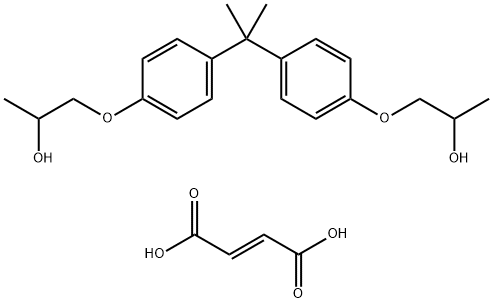 2-丁二酸和1,1'-[(1-甲亚乙基)双(4,1-亚苯氧基)]双[2-丙醇]的聚合物 结构式