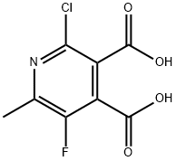 2-氯-5-氟-6-甲基吡啶-3,4-二羧酸 结构式