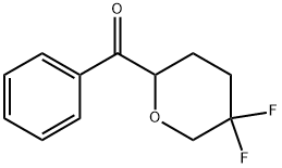 (5,5-二氟四氢-2H-吡喃-2-基)(苯基)甲酮 结构式