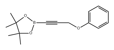 4,4,5,5-四甲基-2-(3-苯氧基丙-1-YN-1-基)-1,3,2-二氧硼烷 结构式