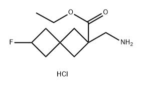 2-(氨基甲基)-6-氟螺[3.3]庚烷-2-羧酸乙酯盐酸盐 结构式