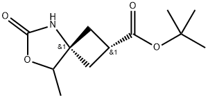 (2S,4S)-8-甲基-6-氧代-7-氧杂-5-氮杂螺[3.4]辛烷-2-羧酸叔丁酯 结构式