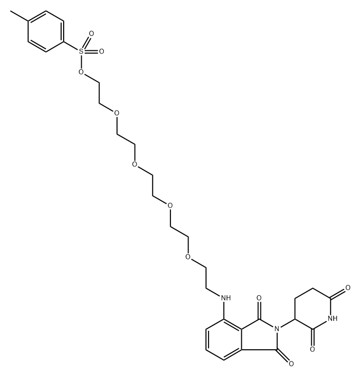 泊马度胺-氨基-五聚乙二醇-对甲苯磺酰酯 结构式