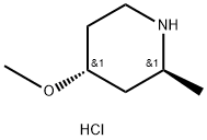 Piperidine, 4-methoxy-2-methyl-, hydrochloride (1:1), (2R,4S)-rel- 结构式