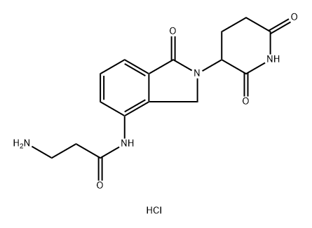 Propanamide, 3-amino-N-[2-(2,6-dioxo-3-piperidinyl)-2,3-dihydro-1-oxo-1H-isoindol-4-yl]-, hydrochloride (1:1) 结构式