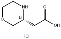 (R)-2-(吗啉-3-基)乙酸盐酸盐 结构式