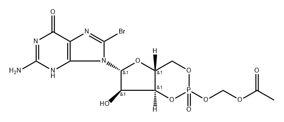 8-Br-cGMP-AM 结构式