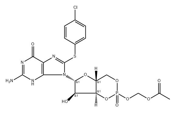 8-pCPT-cGMP-AM 结构式