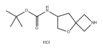 5-氧杂-2-氮杂螺[3.4]辛烷-7-基氨基甲酸叔丁酯盐酸盐 结构式
