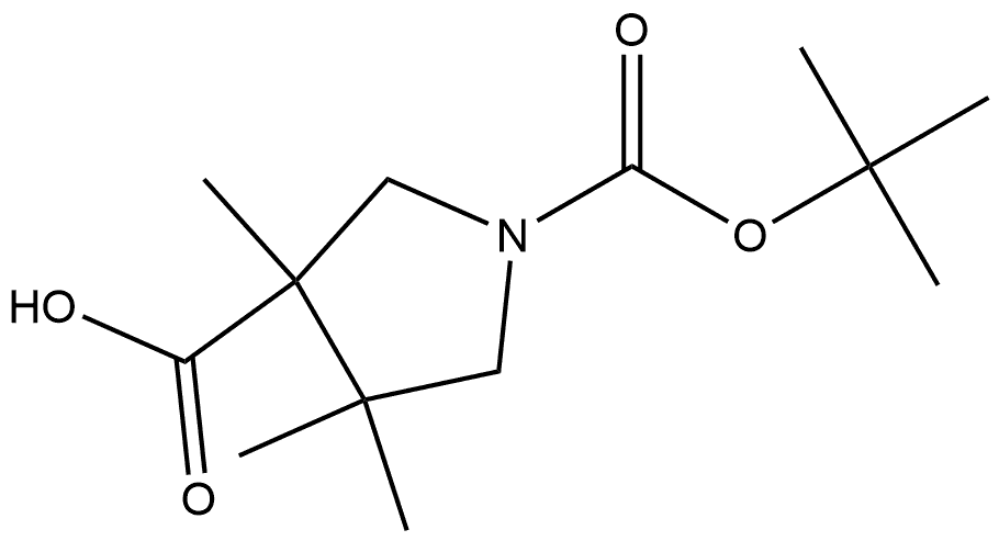 1-(1,1-Dimethylethyl) 3,4,4-trimethyl-1,3-pyrrolidinedicarboxylate 结构式