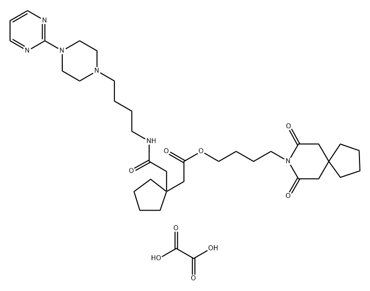 盐酸丁螺环酮EP杂质J草酸盐 结构式