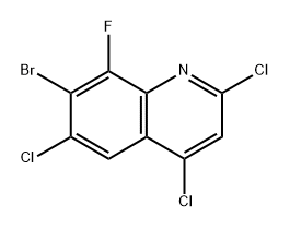 7-溴-2,4,6-三氯-8-氟喹啉 结构式