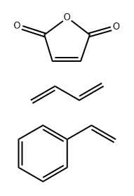 顺丁烯二酸酐、1,3-丁二烯、乙烯基苯的共聚物 结构式