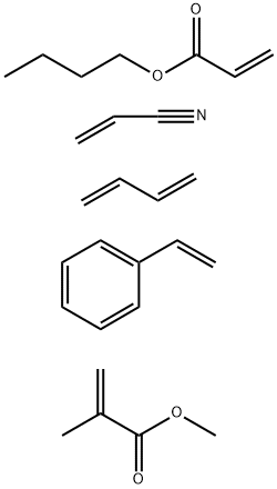 2-甲基-2-丙烯酸甲酯、1,3-丁二烯、2-丙烯酸丁酯、苯乙烯和2-丙烯腈的聚合物 结构式