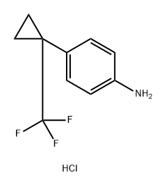 4-(1-(三氟甲基)环丙基)苯胺(盐酸盐) 结构式