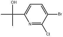 2-(5-溴-6-氯吡啶-2-基)丙-2-醇 结构式