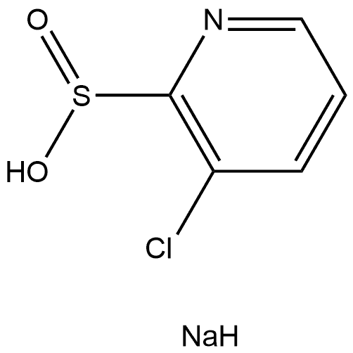 3-氯吡啶-2-亚磺酸钠 结构式