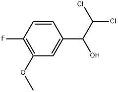 2,2-Dichloro-1-(4-fluoro-3-methoxyphenyl)ethanol 结构式