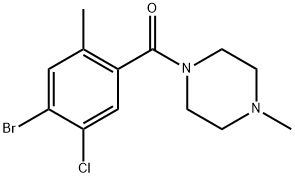 (4-BROMO-5-CHLORO-2-METHYLPHENYL)(4-METHYLPIPERAZIN-1-YL) 结构式