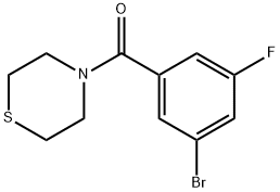 (3-Bromo-5-fluorophenyl)(thiomorpholino)methanone 结构式