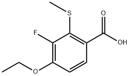 4-Ethoxy-3-fluoro-2-(methylthio)benzoic acid 结构式