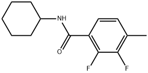 N-cyclohexyl-2,3-difluoro-4-methylbenzamide 结构式