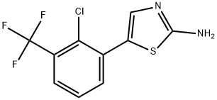 5-(2-Chloro-3-(trifluoromethyl)phenyl)thiazol-2-amine 结构式