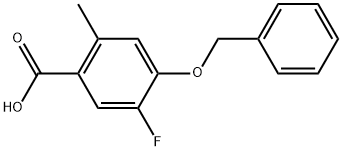 4-(Benzyloxy)-5-fluoro-2-methylbenzoic acid 结构式