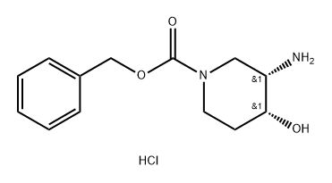 (3S,4R)-3-氨基-4-羟基-哌啶-1-羧酸苄酯(盐酸盐) 结构式