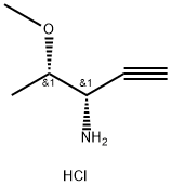 (3S,4S)-4-甲氧基戊-1-炔-3-胺盐酸盐 结构式