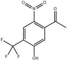 1-(5-羟基-2-硝基-4-(三氟甲基)苯基)乙-1-酮 结构式