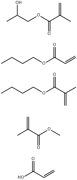 2-甲基-2-丙烯酸丁酯与2-丙烯酸丁酯和2-甲基-2-丙烯酸-2-羟基丙酯的聚合物 结构式