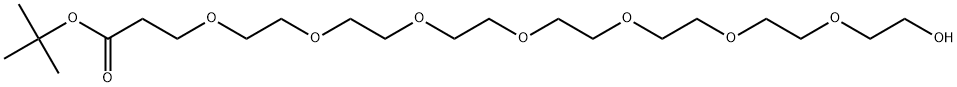1-羟基-3,6,9,12,15,18,21-七氧杂二十四烷-24-酸叔丁酯 结构式