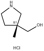 (R)-(3-甲基吡咯烷-3-基)甲醇盐酸盐 结构式