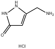 5-(氨甲基)-1H-吡唑-3-醇(二盐酸盐) 结构式