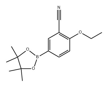 2-ethoxy-5-(4,4,5,5-tetramethyl-1,3,2-dioxaborolan-2-yl)benzonitrile 结构式