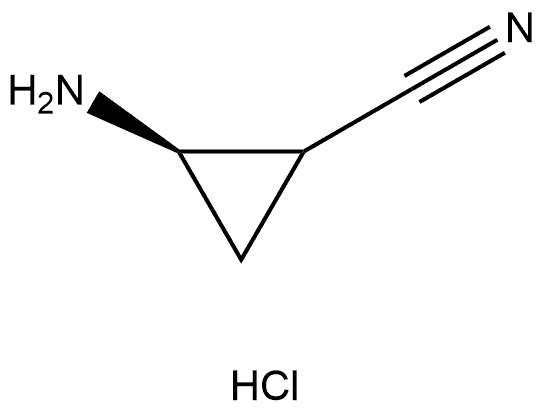 (R)-2-aminocyclopropane-1-carbonitrile hydrochloride 结构式