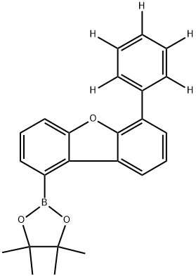 Dibenzofuran, 6-(phenyl-2,3,4,5,6-d5)-1-(4,4,5,5-tetramethyl-1,3,2-dioxaborolan-2-yl)- 结构式