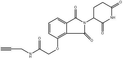 2-((2-(2,6-Dioxopiperidin-3-yl)-1,3-dioxoisoindolin-4-yl)oxy)-N-(prop-2-yn-1-yl)acetamide 结构式