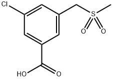 3-氯-5-(甲基磺酰基)甲基)苯甲酸 结构式