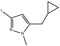 5-(环丙基甲基)-3-碘-1-甲基-1H-吡唑 结构式