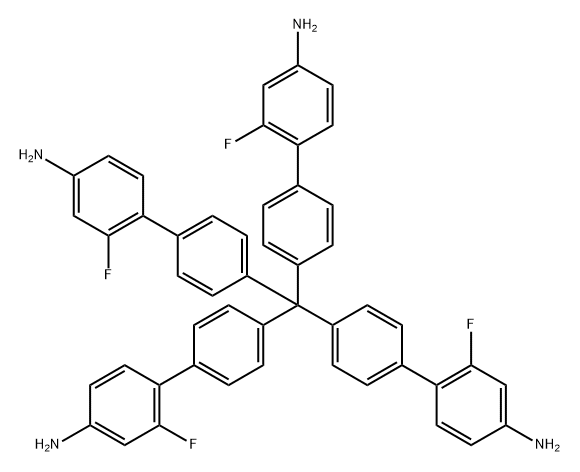 4',4''',4''''',4'''''''-甲基四(2-氟-[1,1'-联苯]-4-胺) 结构式