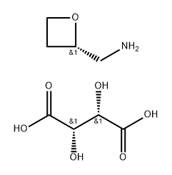 (S)-氧杂环丁烷-2-甲胺 酒石酸盐 结构式