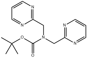 二(嘧啶-2-基甲基)氨基甲酸叔丁酯 结构式