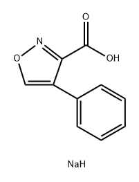 4-苯基异噁唑-3-羧酸钠 结构式