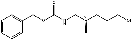 苄基(R)-(5-羟基-2-甲基戊基)氨基甲酸酯 结构式