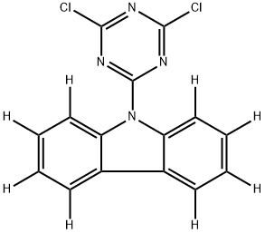 9-(4,6-二氯-1,3,5-三嗪-2-基)-9H-咔唑-1,2,3,4,5,6,7,8-D8 结构式