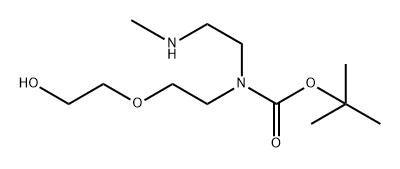 (2-(2-羟基乙氧基)乙基)(2-(甲胺基)乙基)氨基甲酸叔丁酯 结构式