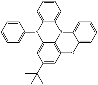 7-(叔丁基)-9-苯基-9H-5-氧杂-9-氮杂-13B-硼萘并[3,2,1-DE]蒽 结构式