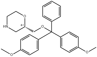 (S)-2-((4-甲氧基苯基)(苯基)甲氧基)甲基)吗啉 结构式